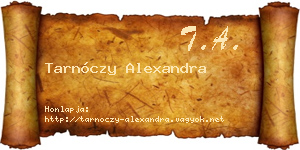 Tarnóczy Alexandra névjegykártya